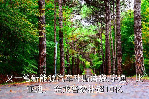 又一筆新能源汽車補(bǔ)貼落袋,宇通、比亞迪、 金龍各獲補(bǔ)超10億