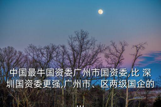 中國(guó)最牛國(guó)資委廣州市國(guó)資委,比 深圳國(guó)資委更強(qiáng),廣州市、區(qū)兩級(jí)國(guó)企的...