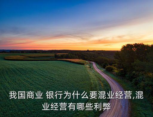 我國商業(yè) 銀行為什么要混業(yè)經營,混業(yè)經營有哪些利弊
