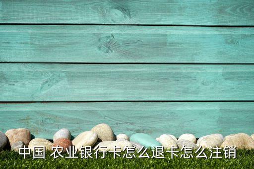 中國 農業(yè)銀行卡怎么退卡怎么注銷