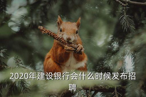 2020年建設(shè)銀行會什么時(shí)候發(fā)布招聘