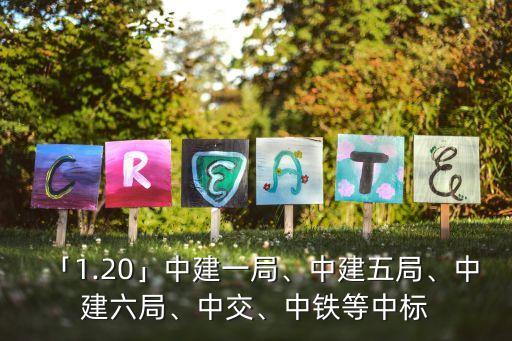 「1.20」中建一局、中建五局、中建六局、中交、中鐵等中標(biāo)